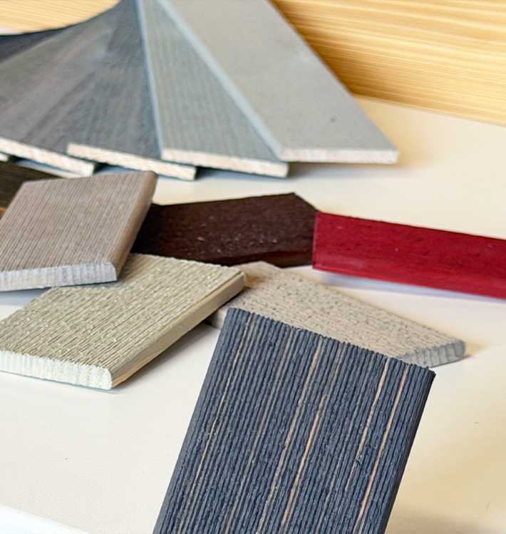 Farbmuster für Hobelware