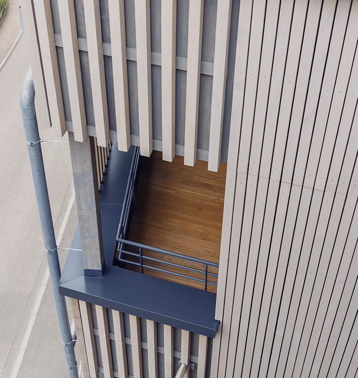 Holzfassade Detailansicht